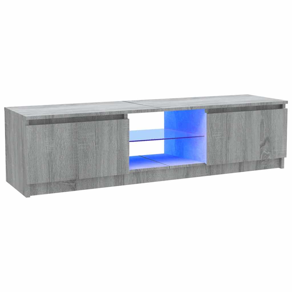 vidaXL TV skříňka s LED osvětlením šedá sonoma 120 x 30 x 36 cm