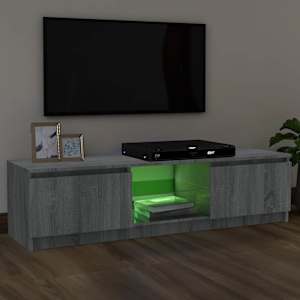 TV skříňka s LED osvětlením šedá sonoma 120 x 30 x 36 cm - obrázek 4