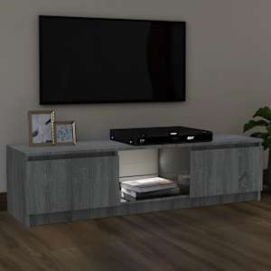TV skříňka s LED osvětlením šedá sonoma 120 x 30 x 36 cm - obrázek 5
