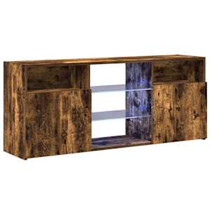 TV skříňka s LED osvětlením kouřový dub 120 x 30 x 50 cm - obrázek 3