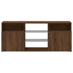 TV skříňka s LED osvětlením hnědý dub 120 x 30 x 50 cm - obrázek 7
