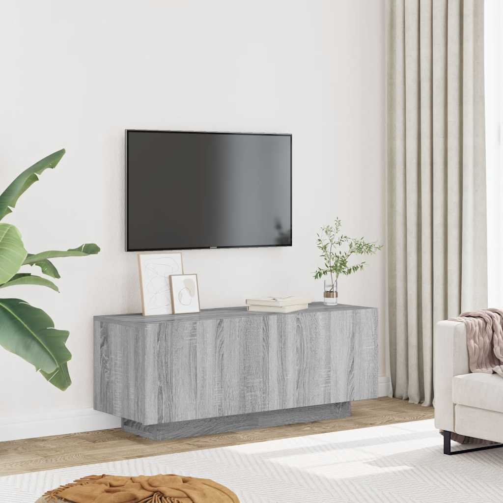 vidaXL szürke sonoma színű szerelt fa TV-szekrény 100 x 35 x 40 cm