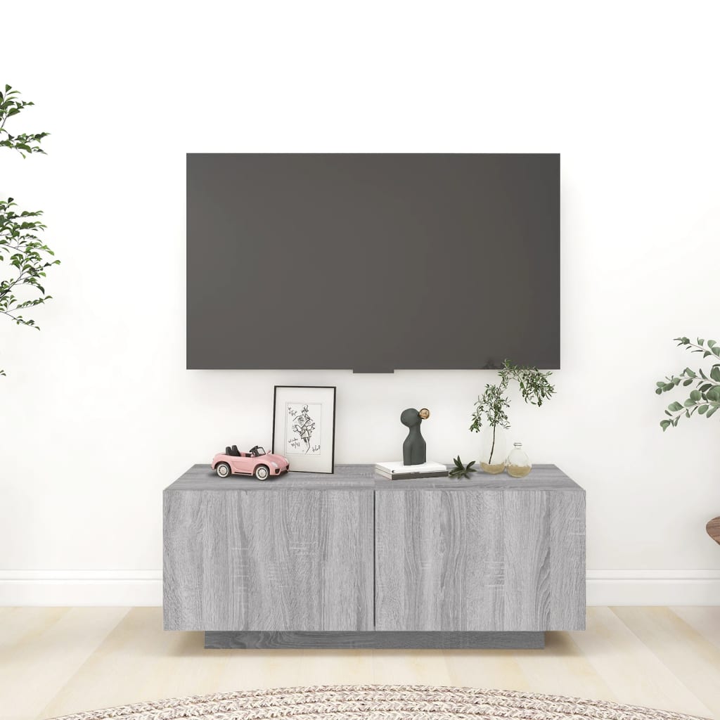 Meuble TV Sonoma gris 100x35x40 cm Bois d’ingénierie | meublestv.fr