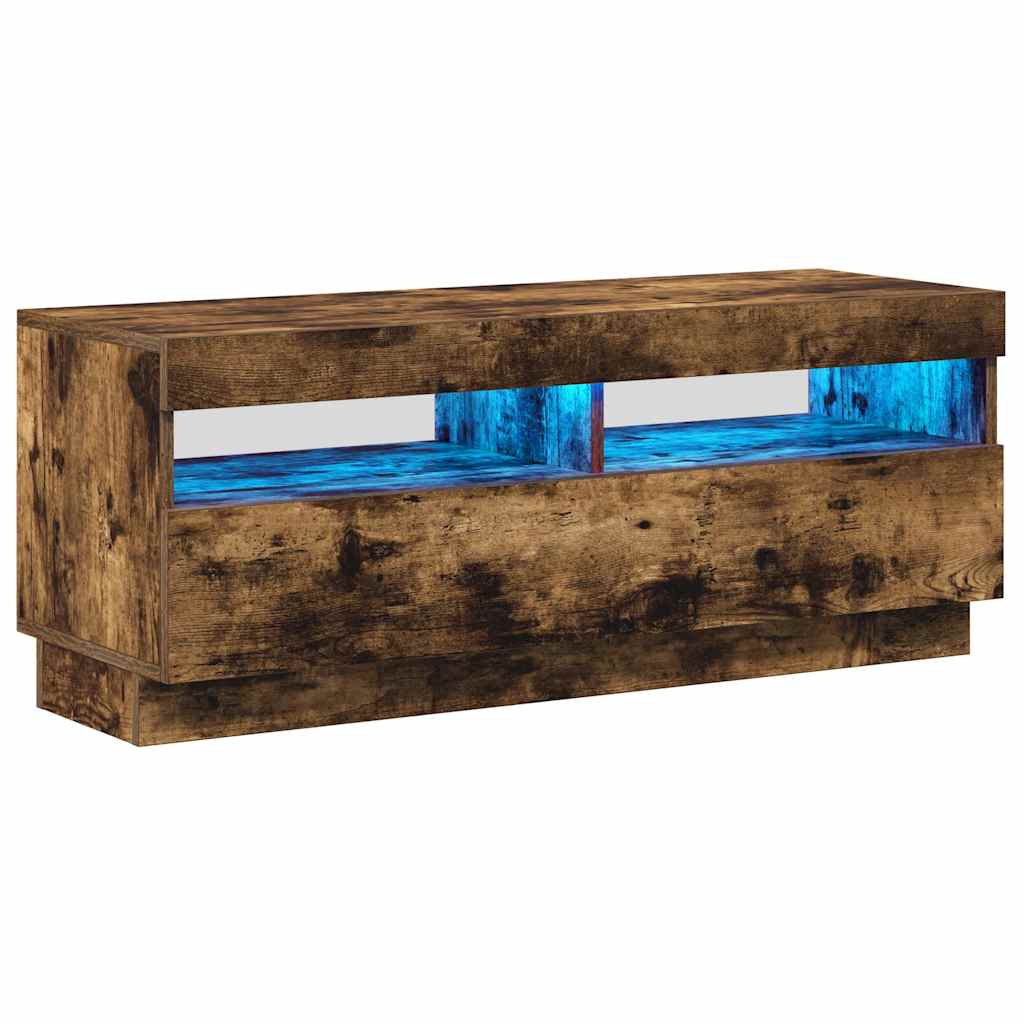 Thumbnail - vidaXL TV-Schrank mit LED-Leuchten Räuchereiche 100x35x40 cm