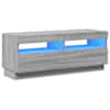 vidaXL telerialus LED-tuledega, hall Sonoma , 100 x 35 x 40 cm