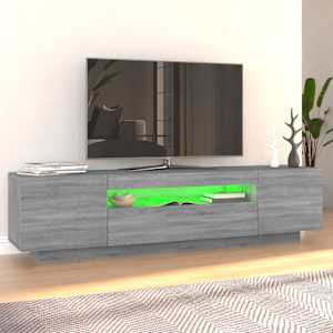 TV skříňka s LED osvětlením šedá sonoma 160 x 35 x 40 cm - obrázek 3