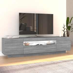 TV skříňka s LED osvětlením šedá sonoma 160 x 35 x 40 cm - obrázek 5