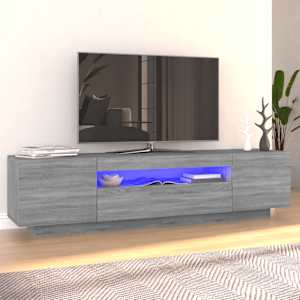 TV skříňka s LED osvětlením šedá sonoma 160 x 35 x 40 cm - obrázek 1