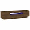 vidaXL telerialus LED-tuledega,Pruun tamm, 160 x 35 x 40 cm