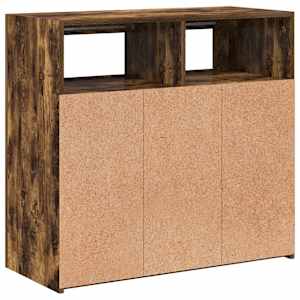 Příborník s LED osvětlením kouřový dub 80 x 35 x 75 cm - obrázek 10