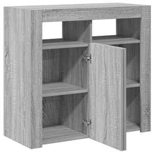 Příborník s LED osvětlením šedý sonoma 80 x 35 x 75 cm - obrázek 7