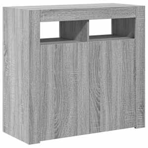 Příborník s LED osvětlením šedý sonoma 80 x 35 x 75 cm - obrázek 8