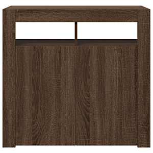 Příborník s LED osvětlením hnědý dub 80 x 35 x 75 cm - obrázek 6