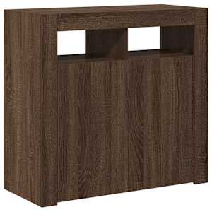 Příborník s LED osvětlením hnědý dub 80 x 35 x 75 cm - obrázek 8