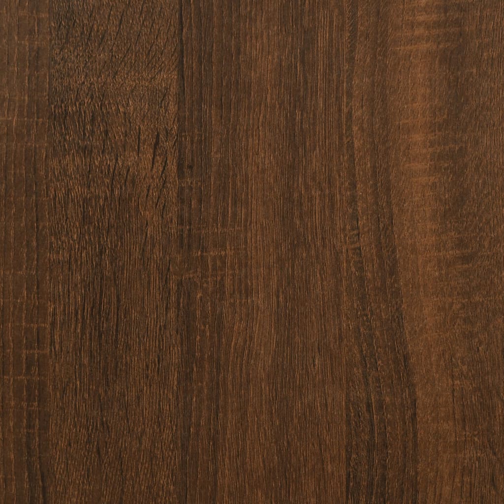 Barna tölgyszínű szerelt fa kisasztal 40 x 40 x 40 cm 