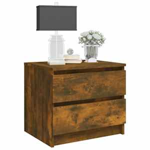 Nočna omarica 2 kosa dimljeni hrast 50x39x43,5 cm konstr. les - slika 6