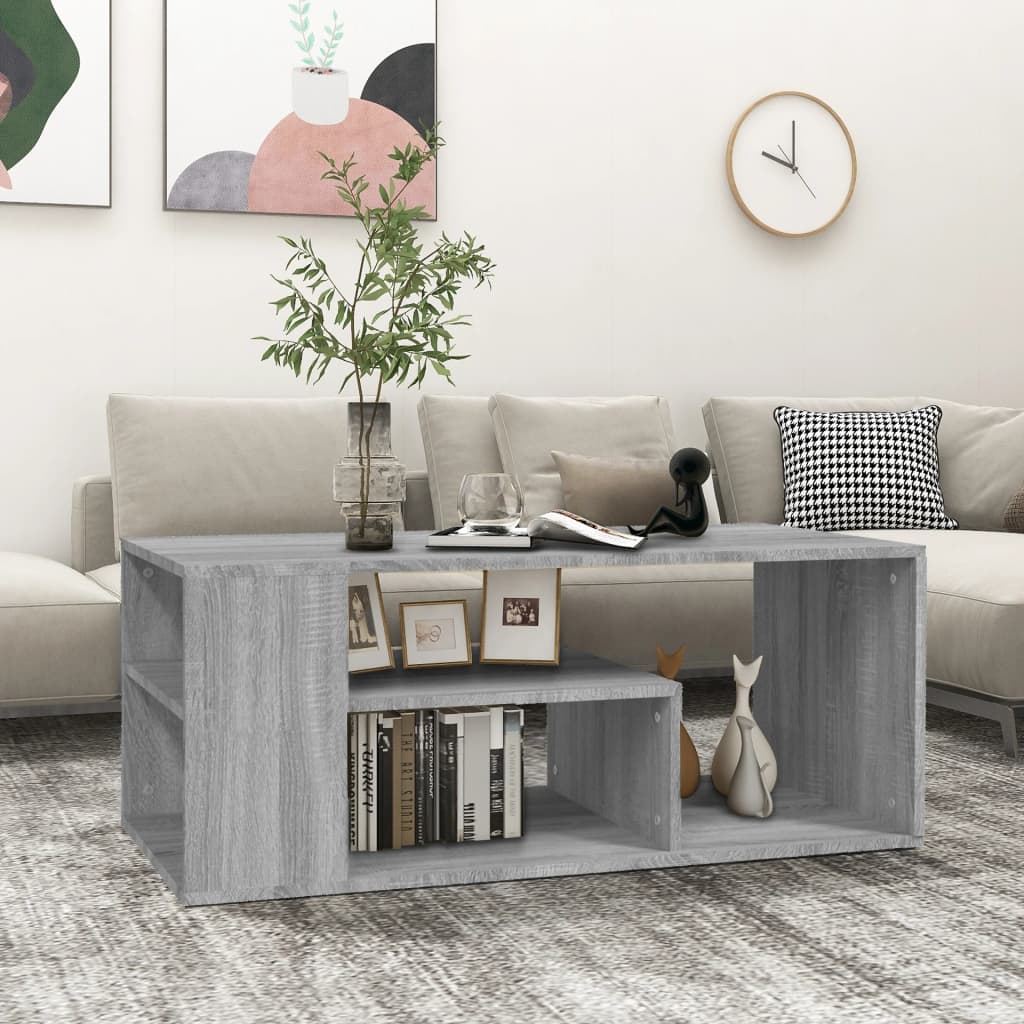 vida XL Couchtisch Grau Sonoma 100x 50x 40 cm Holzwerkstoff