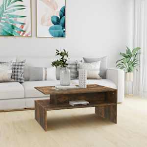 Konferenční stolek kouřový dub 90x60x42,5 cm kompozitní dřevo