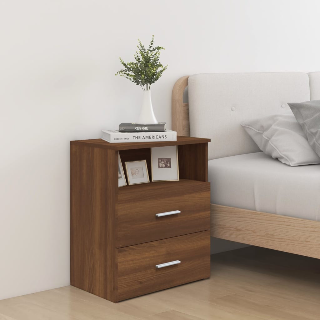 

vidaXL Nachtkastjes 2 st 50x32x60 cm bruineikenkleurig