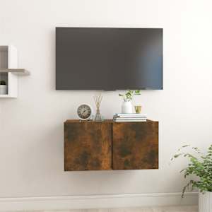 Závěsná TV skříňka kouřový dub 60 x 30 x 30 cm kompozitní dřevo - obrázek 1