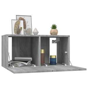 Závěsná TV skříňka šedá sonoma 60 x 30 x 30 cm kompozitní dřevo - obrázek 3