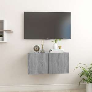 Závěsná TV skříňka šedá sonoma 60 x 30 x 30 cm kompozitní dřevo - obrázek 1