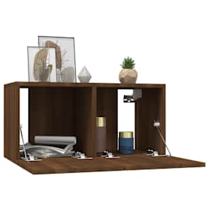 Závěsná TV skříňka hnědý dub 60 x 30 x 30 cm kompozitní dřevo - obrázek 3