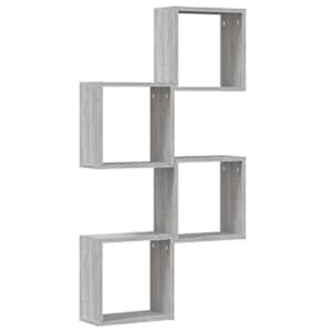 Nástěnné krychlové police 4 ks šedý sonoma 30 x 15 x 30 cm - obrázek 4
