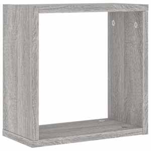 Nástěnné krychlové police 4 ks šedý sonoma 30 x 15 x 30 cm - obrázek 5