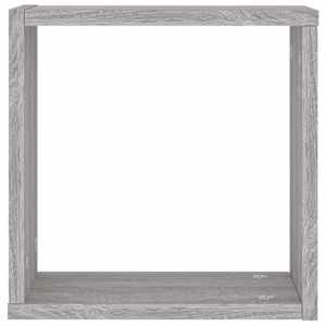 Nástěnné krychlové police 4 ks šedý sonoma 30 x 15 x 30 cm - obrázek 6