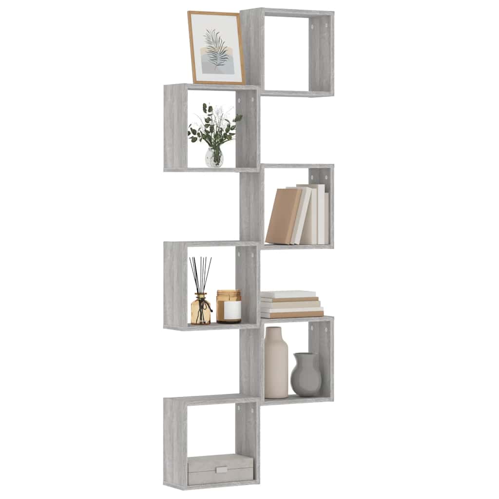 vidaXL Würfelregale 6 Stk. Grau Sonoma 30x15x30 cm