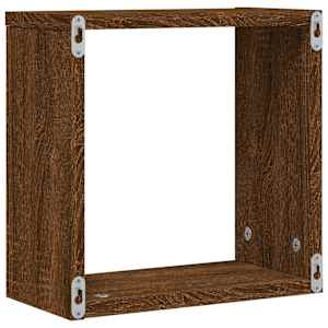 Nástěnné police kostky 2 ks hnědý dub 30 x 15 x 30 cm - obrázek 8