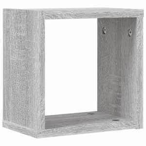 Nástěnné poličky s policí 2 pcs Šedá Sonoma 26 x 15 x 26 cm - obrázek 4