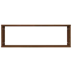 Nástěnné obdélníkové police 2 ks hnědý dub 80 x 15 x 26,5 cm - obrázek 6