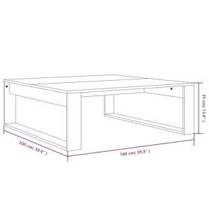 Konferenční stolek hnědý dub 100 x 100 x 35 cm kompozitní dřevo - obrázek 7