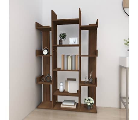vidaXL Regał na książki, brązowy dąb, 86x25,5x140 cm