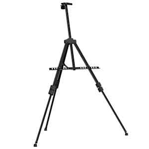 vidaXL reguleeritav molbert, must, metall