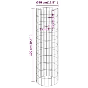 Kruhový gabionový sloupek pozinkovaná ocel Ø 30 x 100 cm - obrázek 6