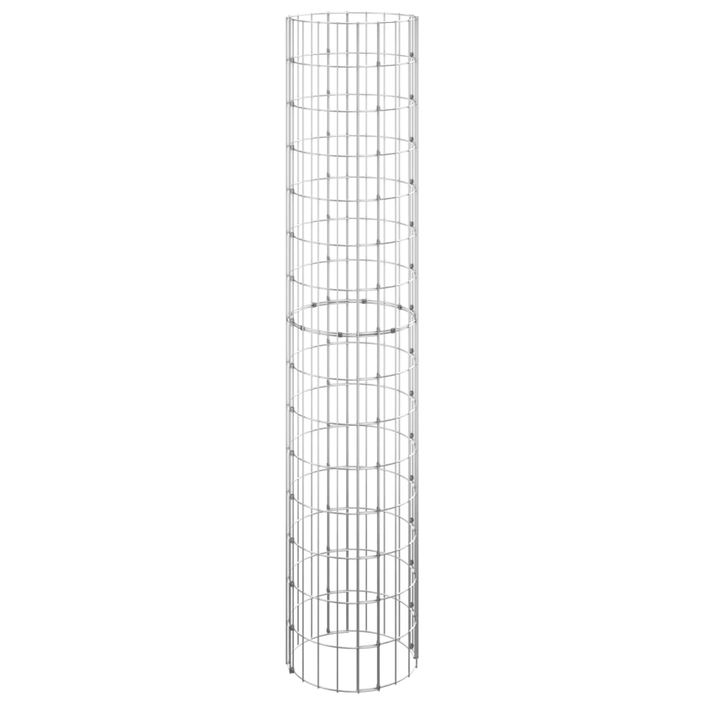 VidaXL Poteau à Gabion Circulaire Acier Galvanisé Ø30x150 Cm