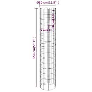 Kruhový gabionový sloupek pozinkovaná ocel Ø 30 x 150 cm - obrázek 6