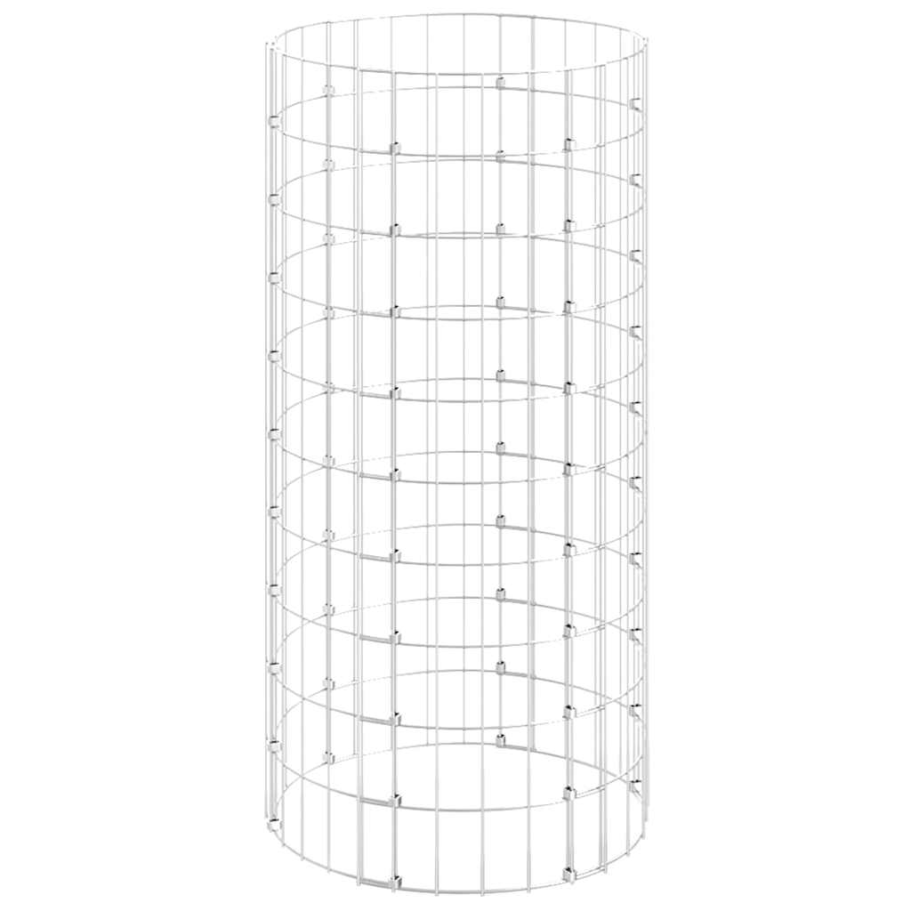 vidaXL Kruhový gabionový sloupek pozinkovaná ocel Ø 50 x 100 cm