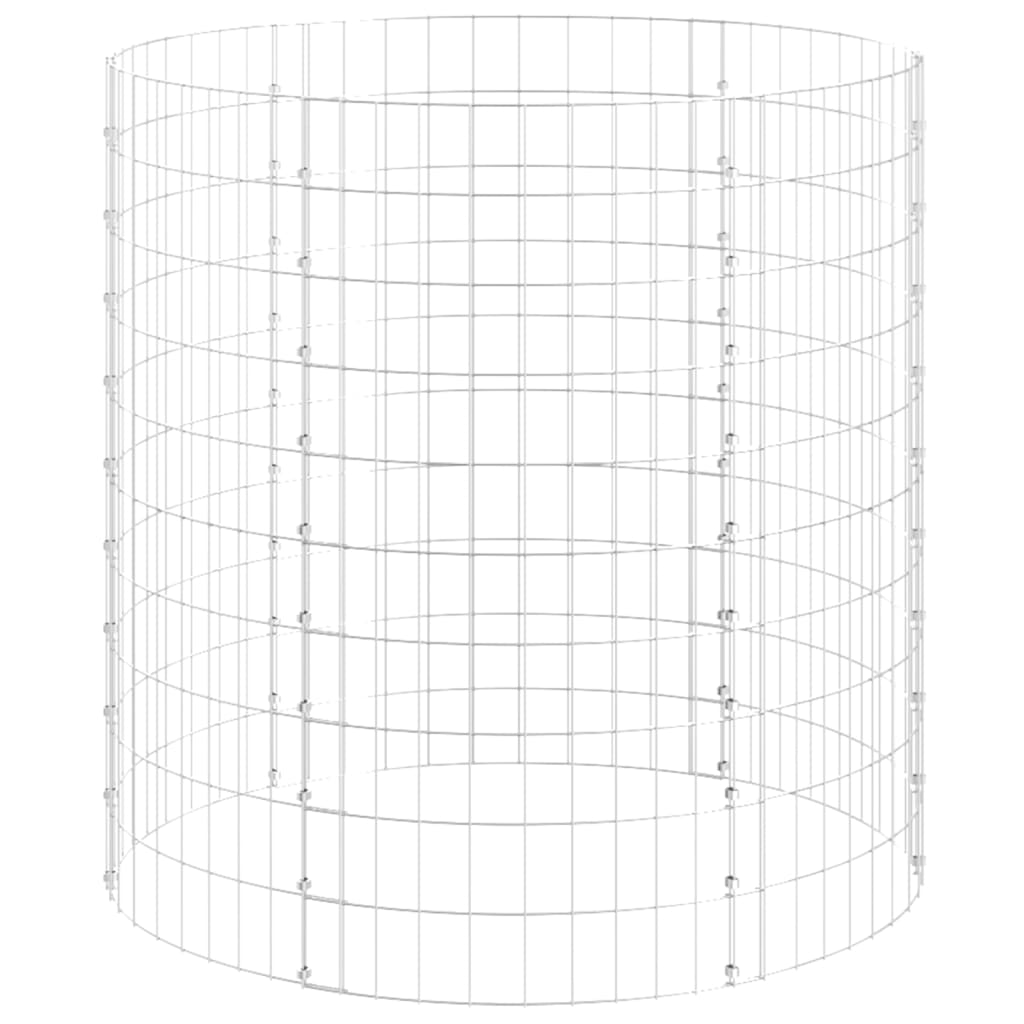  Kruhový gabiónový stĺp pozinkovaná oceľ Ø100x100 cm