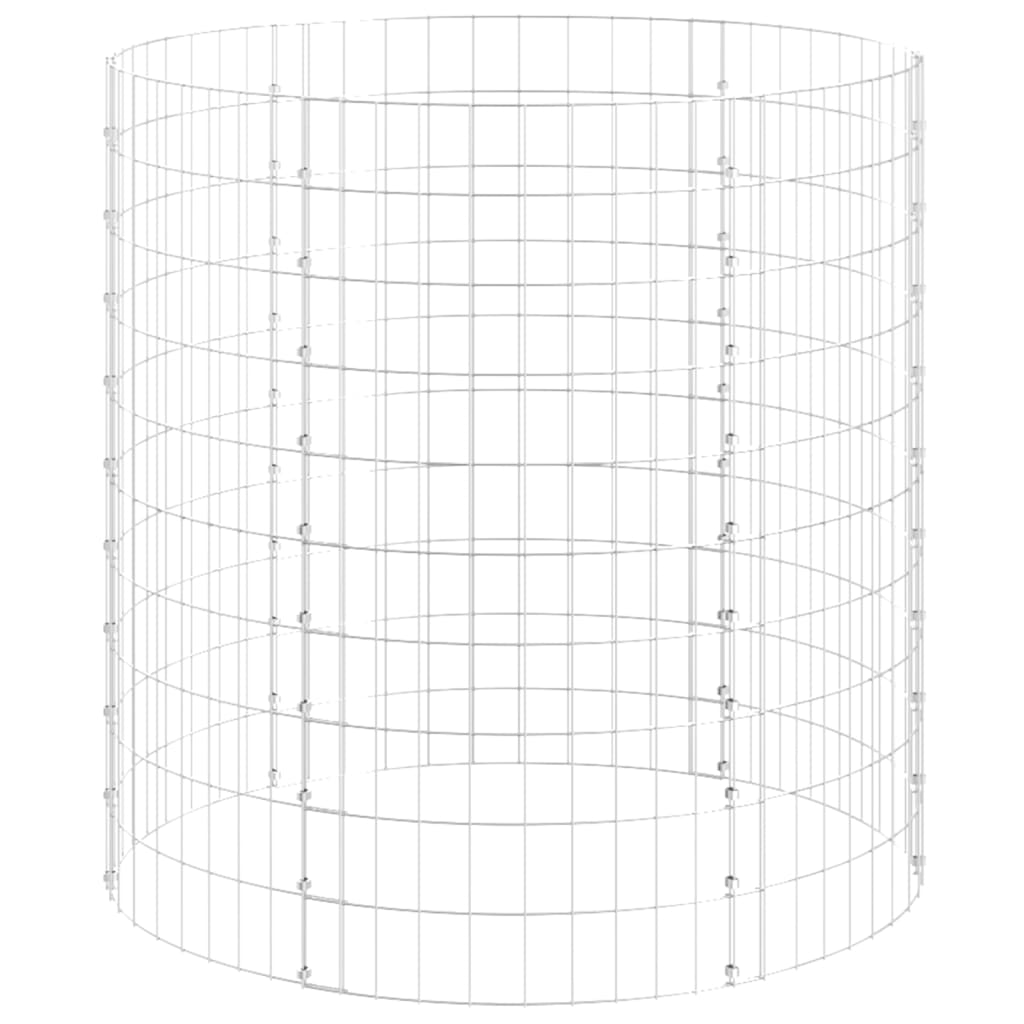 vidaXL Kruhový gabionový sloupek pozinkovaná ocel Ø 100 x 100 cm