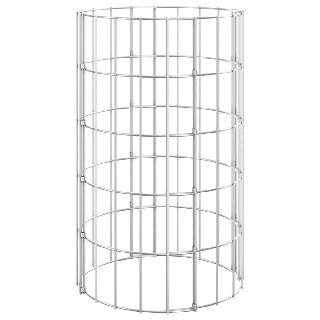 vidaXL 3 db kör alakú horganyzott acél gabion magaságyás Ø30 x 50 cm