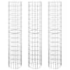 vidaXL ringikujulised gabioon taimelavad 3tk tsingitud teras &Oslash;30x150cm