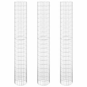 Kruhové gabionové záhony 3 ks pozinkovaná ocel Ø 30 x 200 cm - obrázek 2