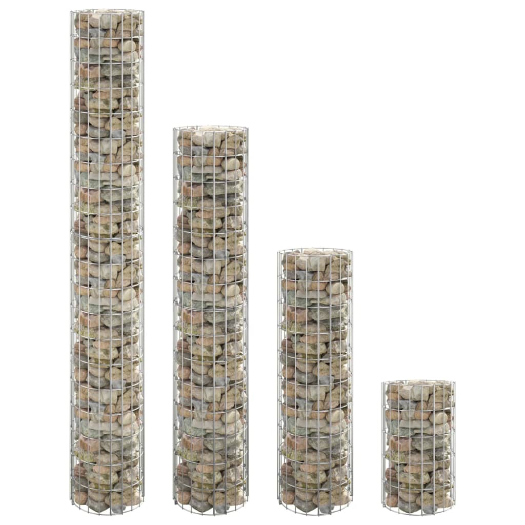 vidaXL gabion-kurve 4 stk. cylinderformet Ø30x50/100/150/200 cm