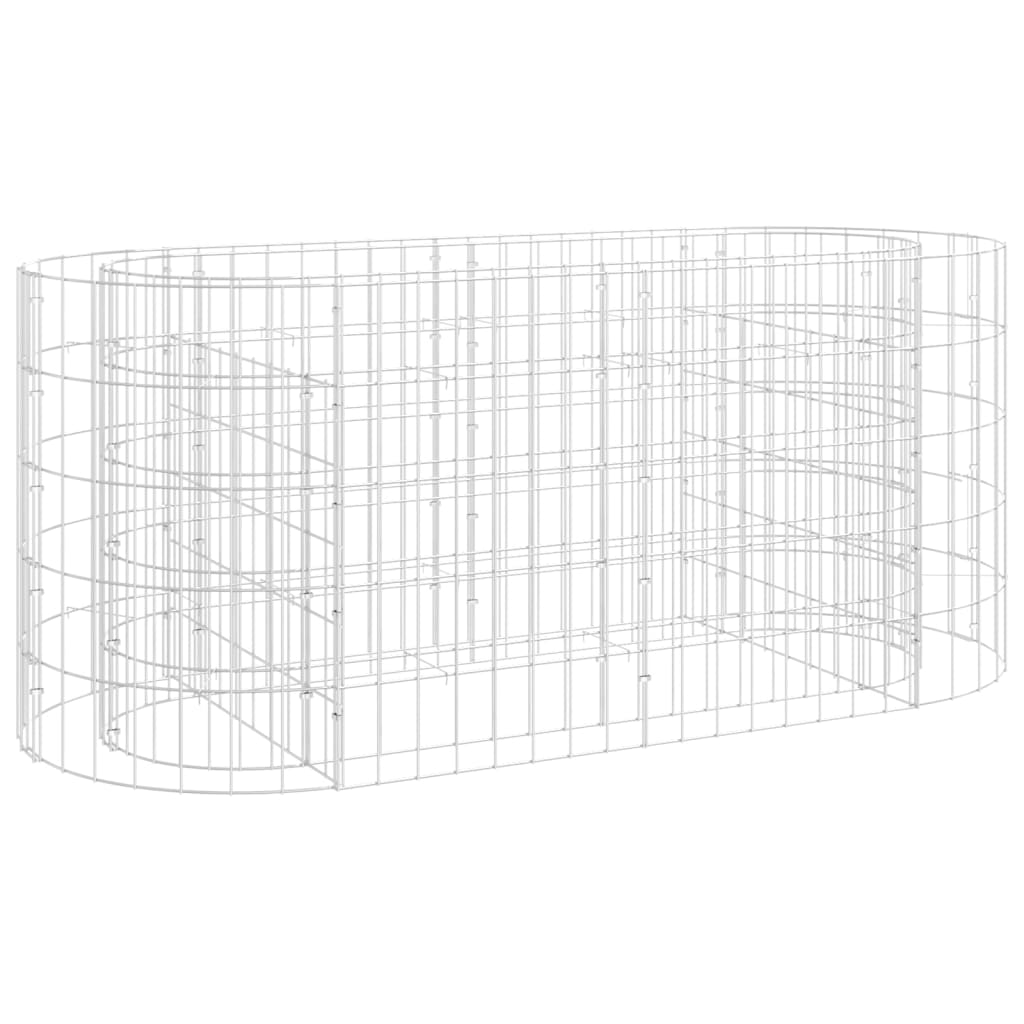 vidaXL Gabionový vyvýšený záhon pozinkované železo 120 x 50 x 50 cm