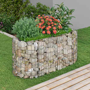 Visoka greda gabion pocinkano železo 120x50x50 cm