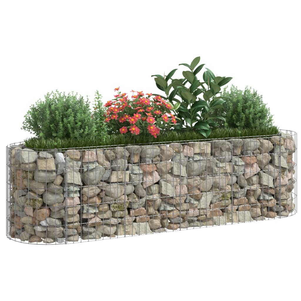 vidaXL Gabion plantenbak verhoogd 190x50x50 cm gegalvaniseerd ijzer